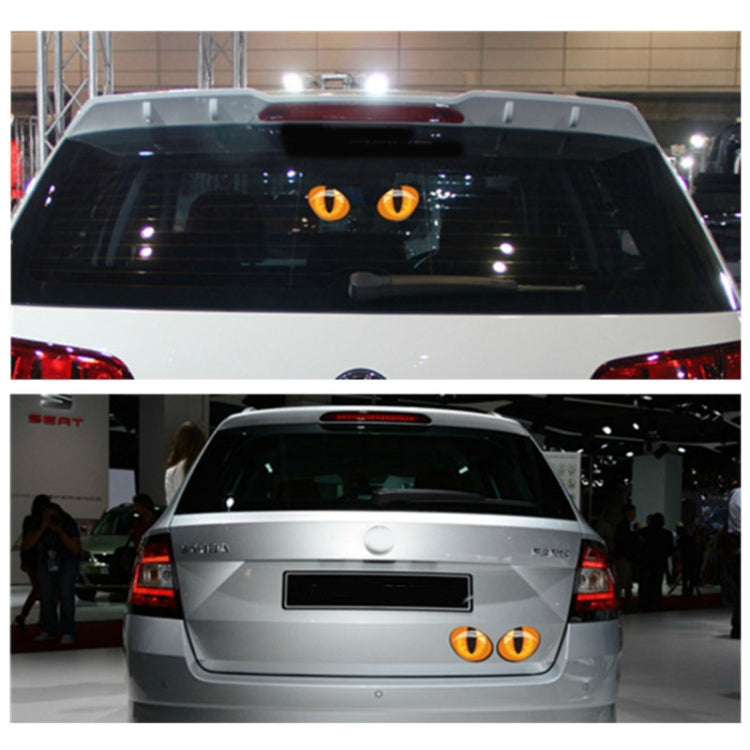 10 PCS Cute Simulation Cat Eyes Car Sticker 3D Rearview Mirror Vinyl Decal, Size: 10x8cm by buy2fix