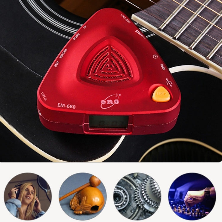 ENO EM-688 Electronic Vocal Rechargeable Metronome For Piano/Guitar/Drum/Guzheng/Violin(Red) by buy2fix