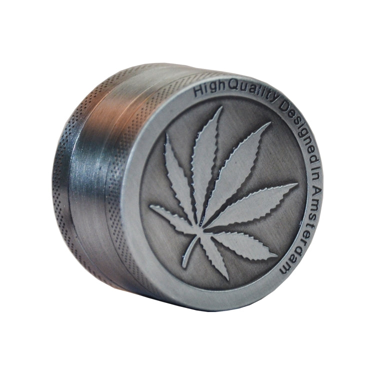 Weed Grinder Metal Stainless Steel Maple leaf Type Herbal Herb Tobacco Grinder, Size:30MM 3 laryers by buy2fix