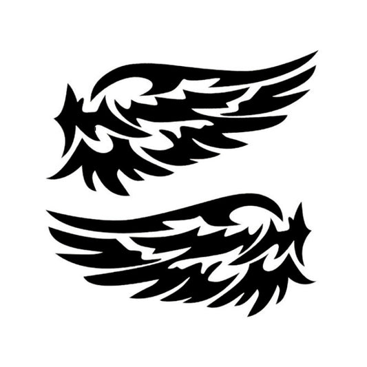 5 PCS Guardian Angel Wings Lovely Reflective Car Stickers Fashion Car Rearview Mirror Decal (Black) by buy2fix