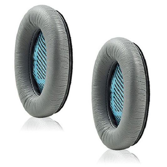 2 PCS For BOSE QC15 / QC25 / QC35 Lambskin Leather Earphone Cover Earmuffs(Gray) by buy2fix