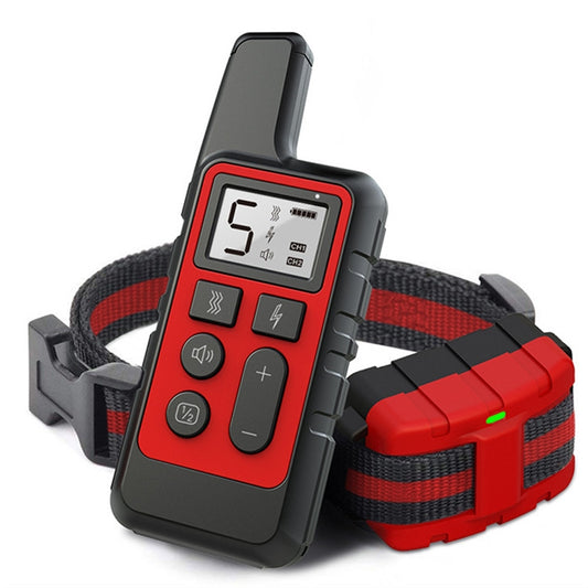 500m Dog Training Bark Stopper Remote Control Electric Shock Waterproof Electronic Collar(Red) by buy2fix