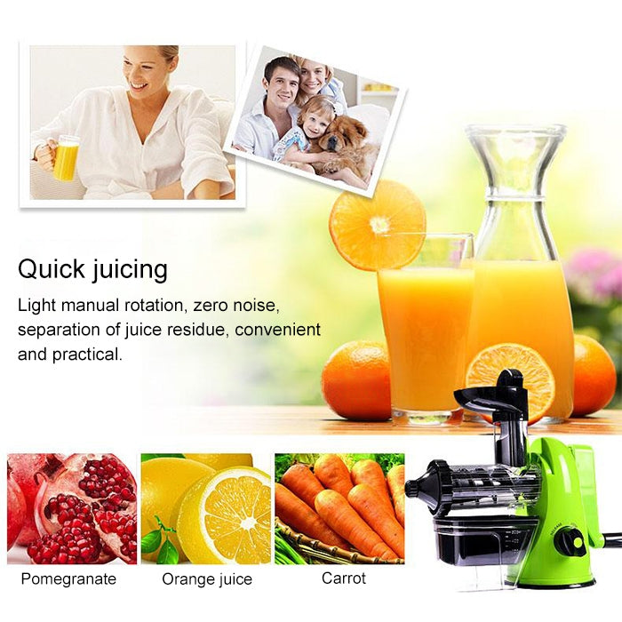 Multifunction Home Manual Juicer Apple Orange Wheatgrass Portable DIY Juicer(Green) by buy2fix