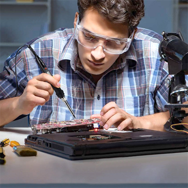 908S 80W LCD Thermostat Soldering Iron Constant Temperature Soldering Iron, Plug Type:US Plug(Black) by buy2fix