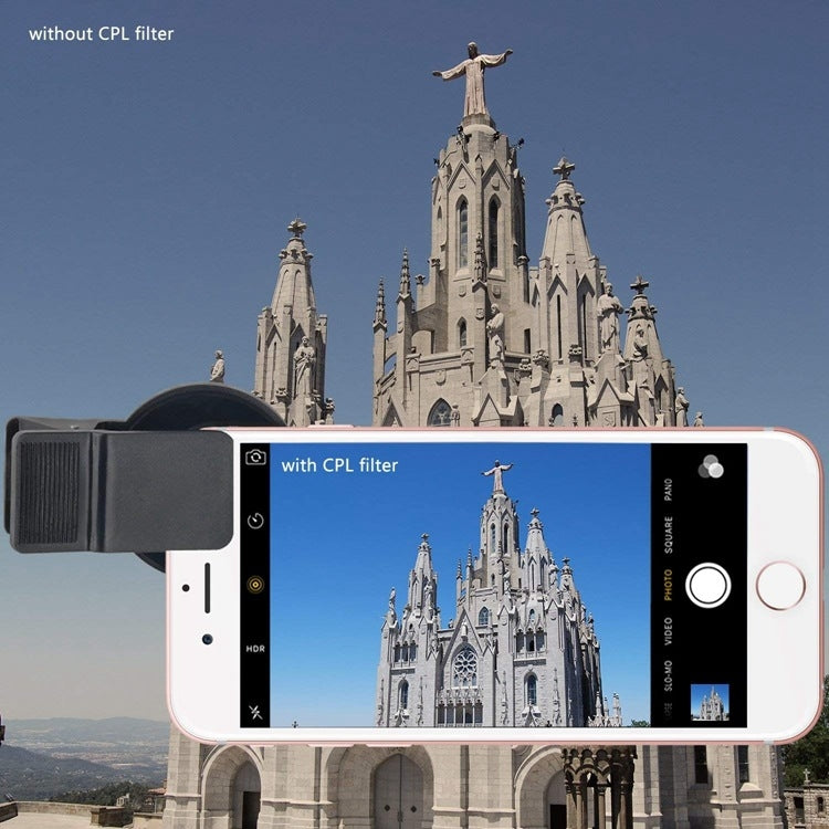 ZOMEI Camera Filter 37MM CPL Polarizer Mobile Phone External Lens(Black) by ZOMEI