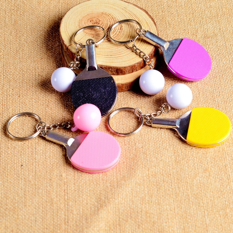 2 PCS Creative Metal table Tennis Keychain Handmade Jewelry Gift Sports Keychain, Specification:2×2.8×6.5cm(Light Blue) by buy2fix