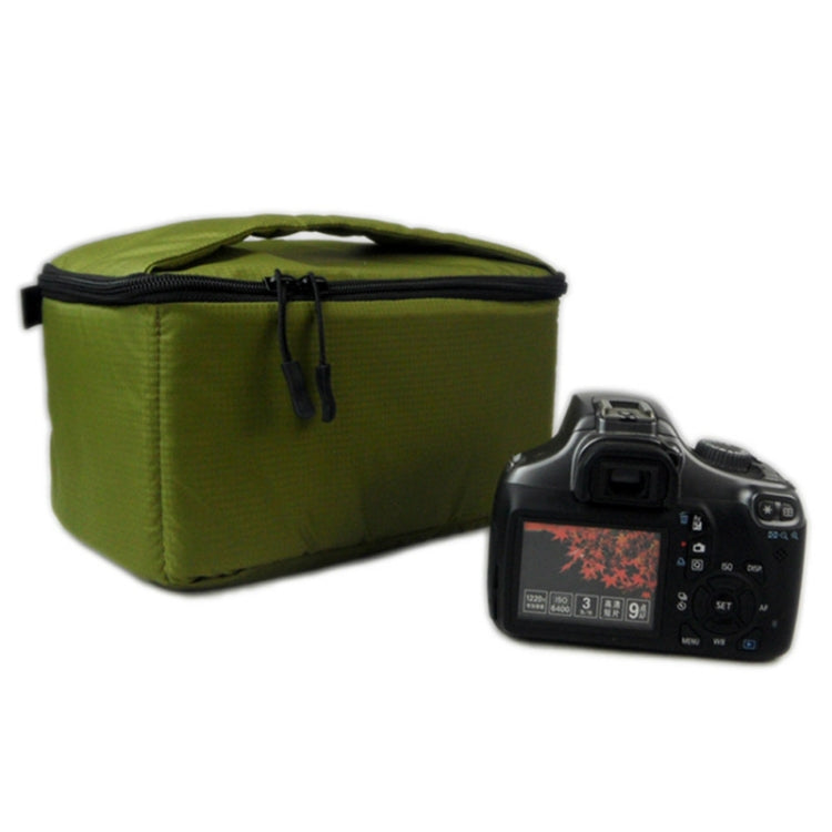 Water-resistant DSLR Padded insert Case Waterproof Zipper Removable Partition Camera Bags(Army Green) by buy2fix
