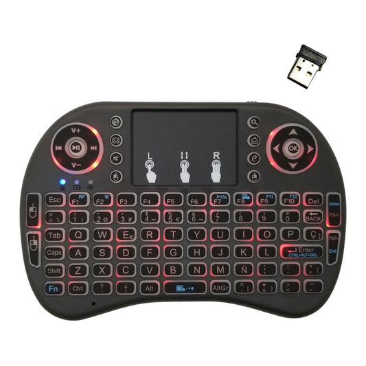 Support Language: Spanish i8 Air Mouse Wireless Backlight Keyboard with Touchpad for Android TV Box & Smart TV & PC Tablet & Xbox360 & PS3 & HTPC/IPTV by buy2fix