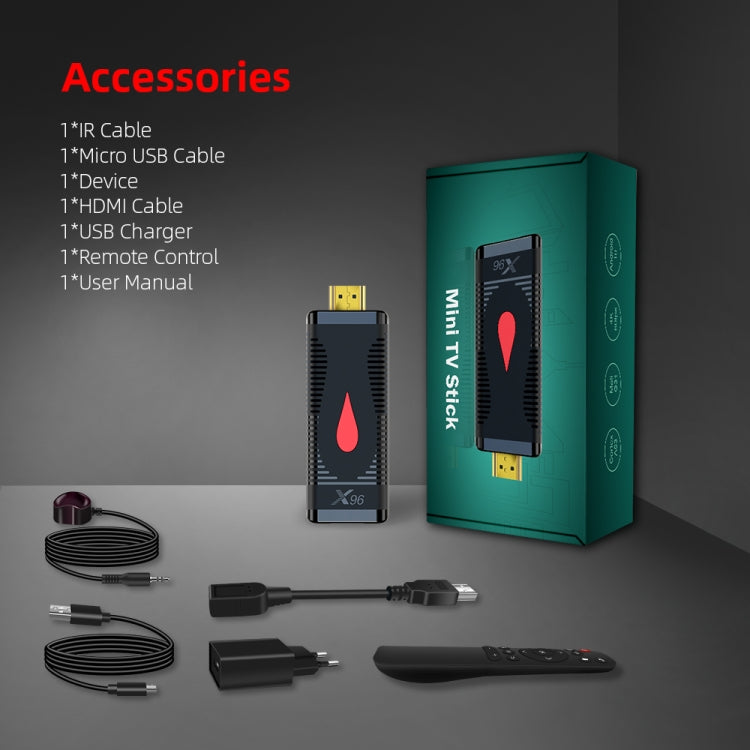 X96 S400 Android 10.0 Mini TV Stick, Allwinner H313 Quad Core ARM Cortex A53, 1GB + 8GB, Support WiFi, HDMI, TF Card, USB by buy2fix