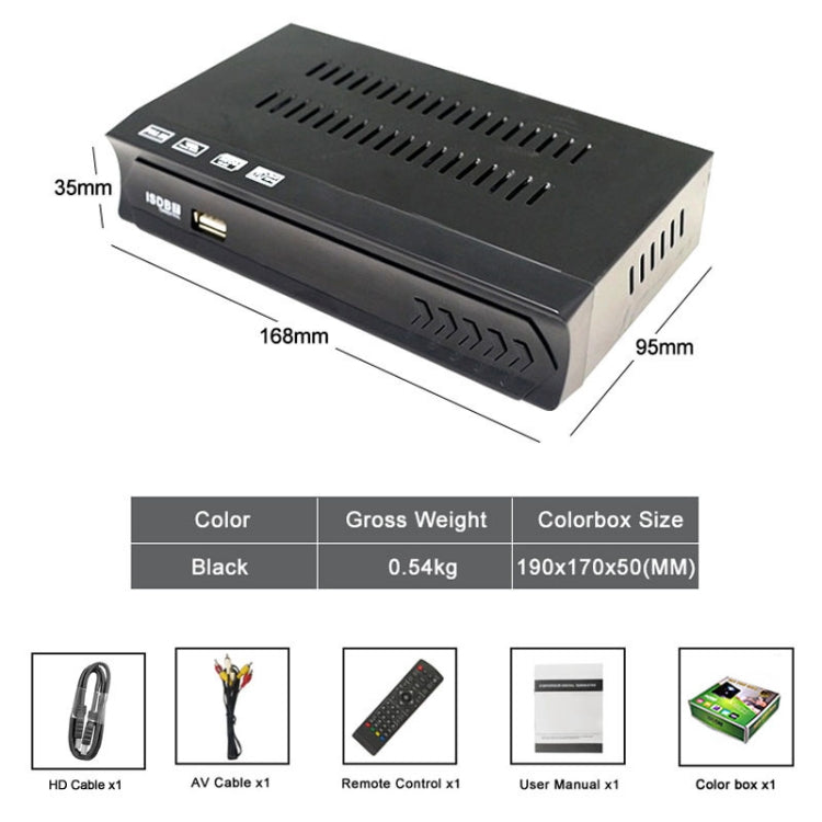 ISDB-T Satellite TV Receiver Set Top Box with Remote Control, For South America, Philippine(EU Plug) by buy2fix