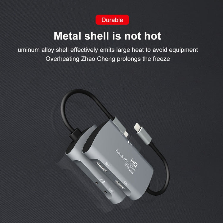 Z30A HDMI Female + Mic to HDMI Female + Audio + USB-C / Type-C Video Capture Box by buy2fix