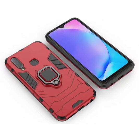 PC + TPU Shockproof Protective Case for Vivo Y17, with Magnetic Ring Holder (Red) by buy2fix