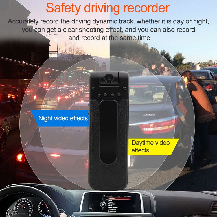 B18 Back Clip Design 1080P HD Camera Recording Pen, Support Motion Detection / Infrared Night Vision /180 Degrees Rotation Camera / TF Card (Black) by buy2fix