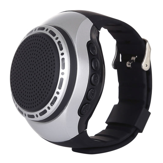 U6 Smart Wireless Bluetooth V3.0 + EDR Sport Music Watch Speaker, Support Hands-free Calls & FM Radio & TF Card(Silver) by buy2fix