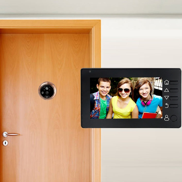 M4300D 4.3 inch TFT Color Display Screen 3.0MP Security Camera Video Smart Doorbell, Support TF Card (32GB Max) & Night Vision & Motion Detection (Black) by buy2fix