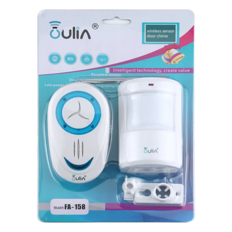 OULIA 220V Wireless Sensor Door Chime Electro Guard Watch, US Plug by buy2fix