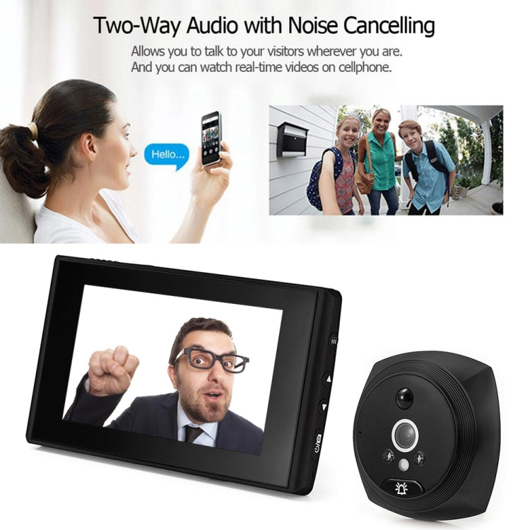 N6 2.0 Million Pixels 4.3 inch Screen Video Doorbell(Black) by buy2fix