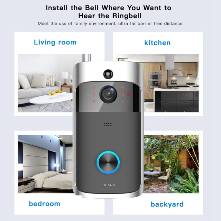 M3 720P Smart WIFI Ultra Low Power Video Visual Doorbell With Ding Dong Version, US Plug(Black) by buy2fix