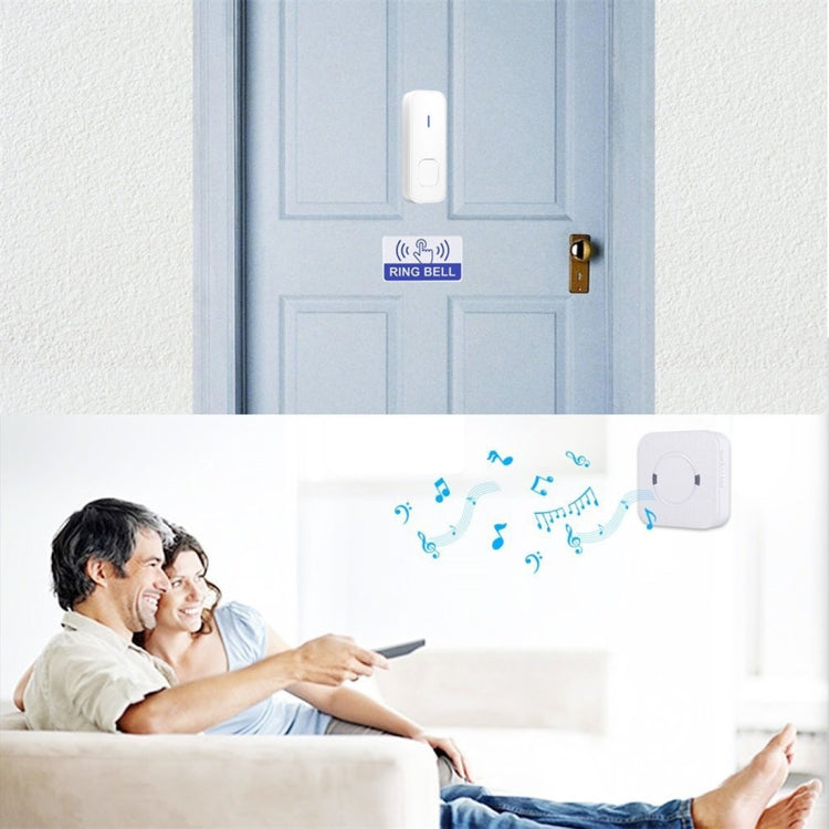 P6-B 110dB Wireless IP55 Waterproof Low Power Consumption WiFi Doorbell Receiver, 53 Music Options, Receiver Distance: 300m(White) by buy2fix