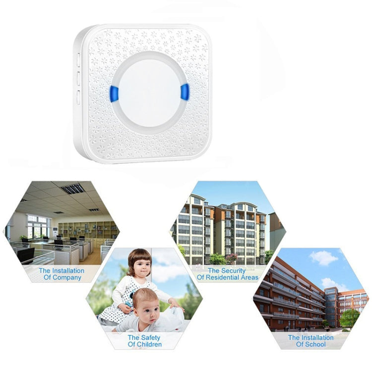 P6 110dB Wireless IP55 Waterproof Low Power Consumption WiFi Doing-dong Doorbell Receiver, Receiver Distance: 300m, UK Plug(White) by buy2fix