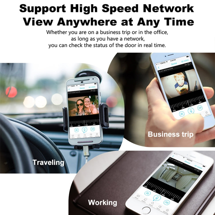 M200A 1080P WiFi Intelligent Round Button Video Doorbell, Support Infrared Motion Detection & Adaptive Rate & Two-way Intercom & Remote / PIR Wakeup(White) by buy2fix