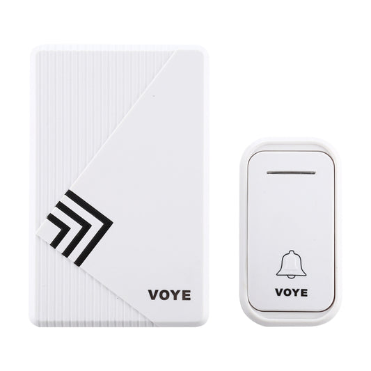 VOYE V022F Home Music Remote Control Wireless Doorbell with 38 Polyphony Sounds (White) by VOYE