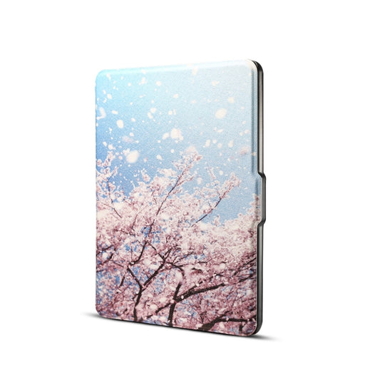 Japanese Cherry Print Horizontal Flip PU Leather Protective Case for Amazon Kindle Paperwhite 1 & 2 & 3 with Sleep / Wake-up by buy2fix