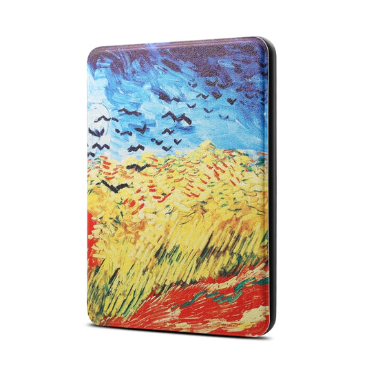 Van Gogh Oil Painting Pattern Horizontal Flip PU + TPU Leather Protective Case for Amazon Kindle Paperwhite 4 (2018), with Sleep & Wake-up Function by buy2fix