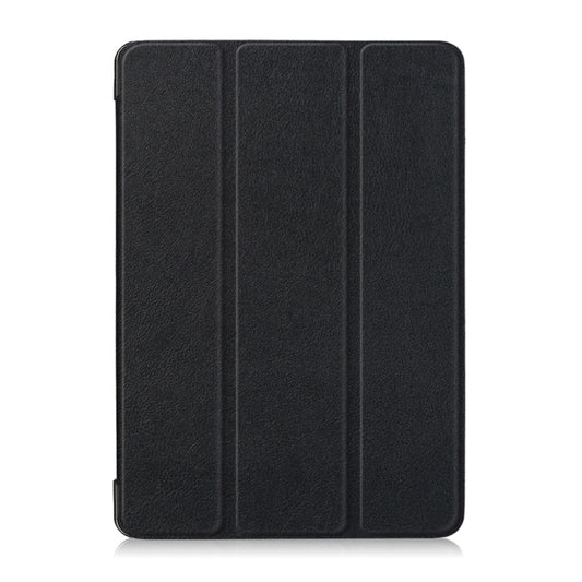 3-folding Custer Texture Deformation Flip Leather Case for Lenovo Tab M10 TB-X605F / X505F(Black) by buy2fix