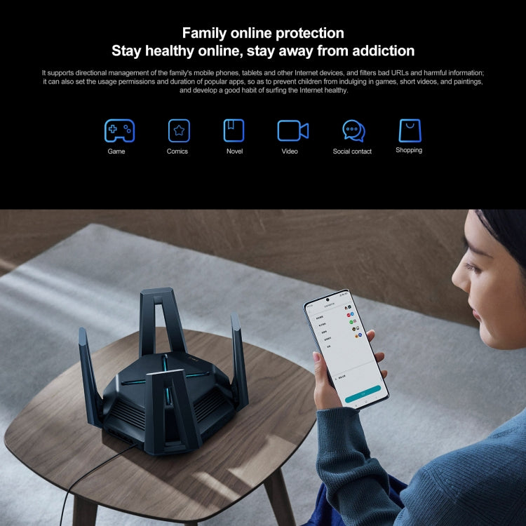 Original Xiaomi WiFi Router 10 Gigabit Tri-Band Wireless Mesh Network Game Acceleration Repeater, US Plug by Xiaomi