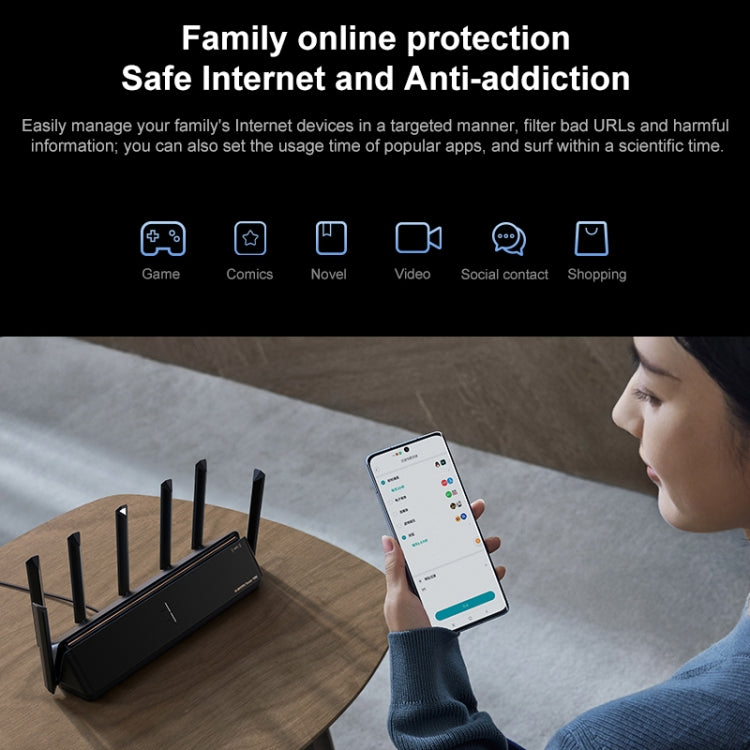 Original Xiaomi WiFi Router BE7000 8-channel Independent Signal Amplifier 1GB Memory, US Plug by Xiaomi