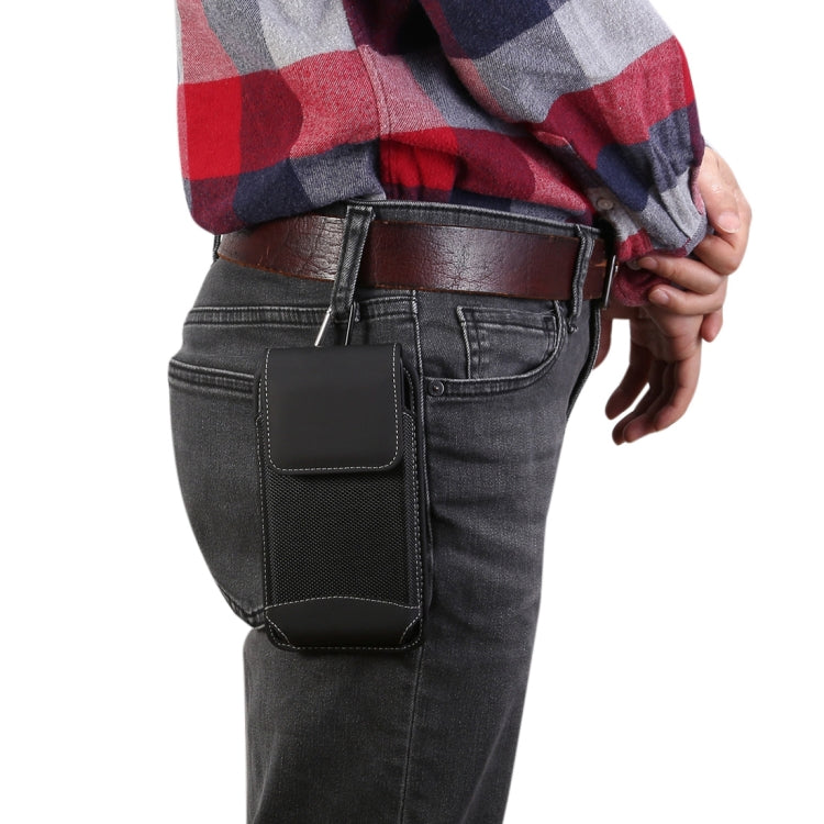 Universal Hanging Waist Oxford Cloth Case for 6.4-6.5 inch Mobile Phones, with Carabiner(Black) by buy2fix