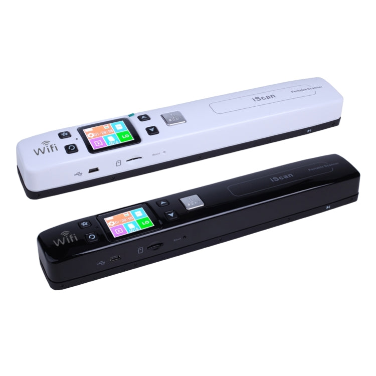 iScan02 WiFi Double Roller Mobile Document Portable Handheld Scanner with LED Display, Support 1050DPI / 600DPI / 300DPI / PDF / JPG / TF(Black) by buy2fix