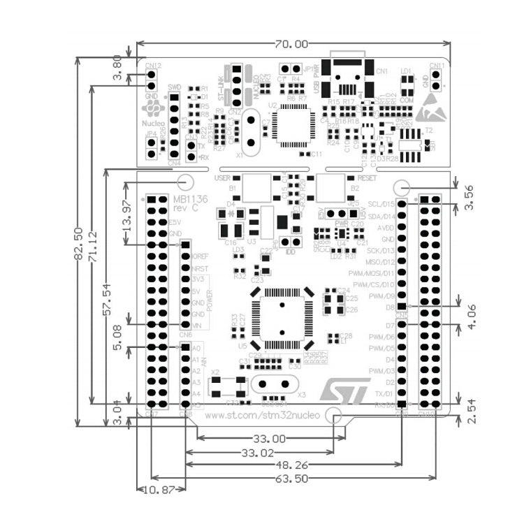 Waveshare NUCLEO-L476RG, STM32 Nucleo-64 Development Board by Waveshare