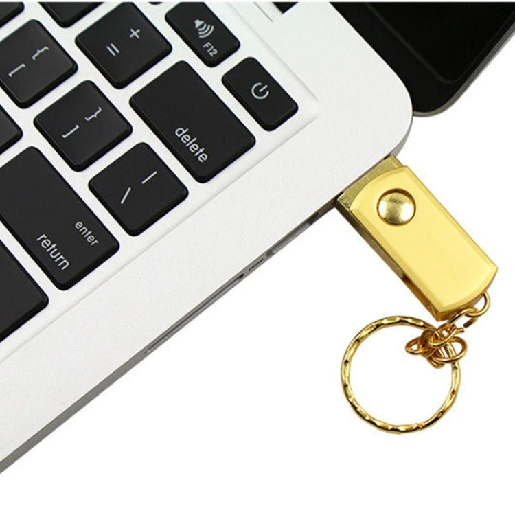 MicroDrive 8GB USB 2.0 Creative Personality Metal U Disk with Keychain (Gold) by MicroDrive