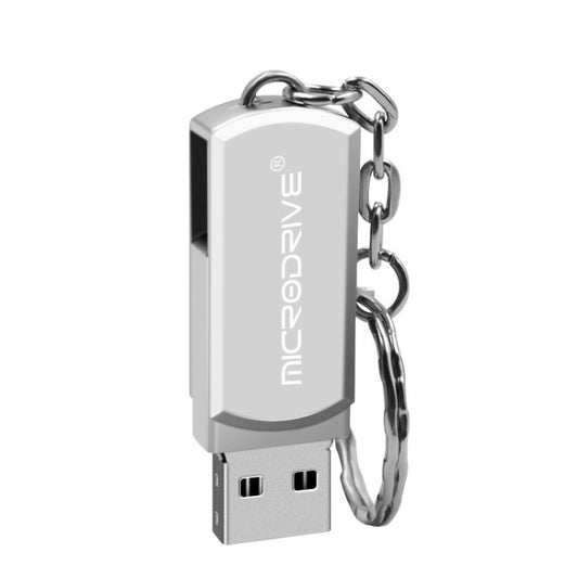 MicroDrive 8GB USB 2.0 Creative Personality Metal U Disk with Keychain (Silver) by MicroDrive