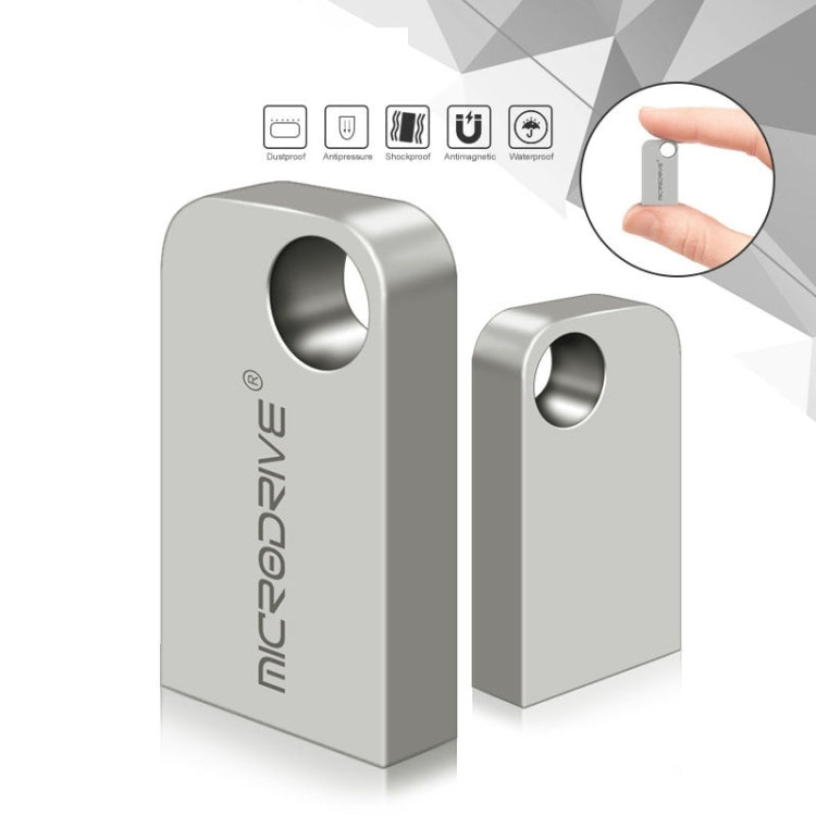 MicroDrive 8GB USB 2.0 Mini Semi-circular Metal U Disk by MicroDrive