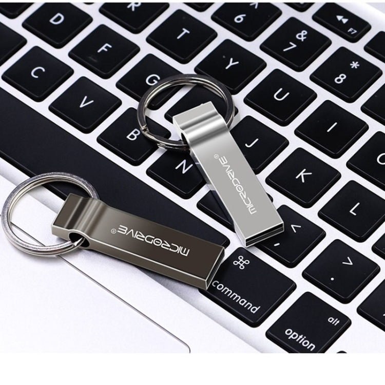 MicroDrive 64GB USB 2.0 Metal Keychain U Disk (Grey) by MicroDrive