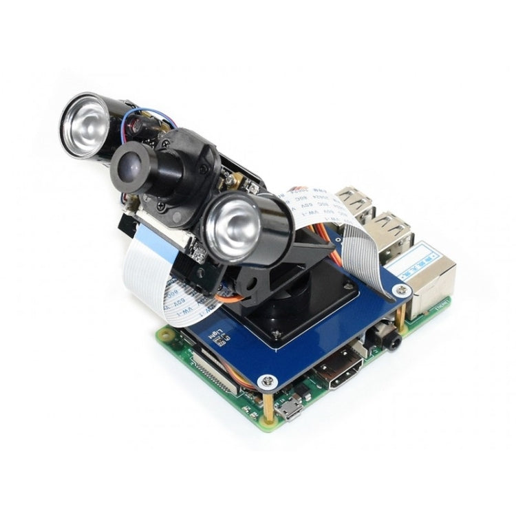 Waveshare 2-DOF Pan-Tilt HAT for Raspberry Pi, Light Intensity Sensing, I2C Interface by Waveshare