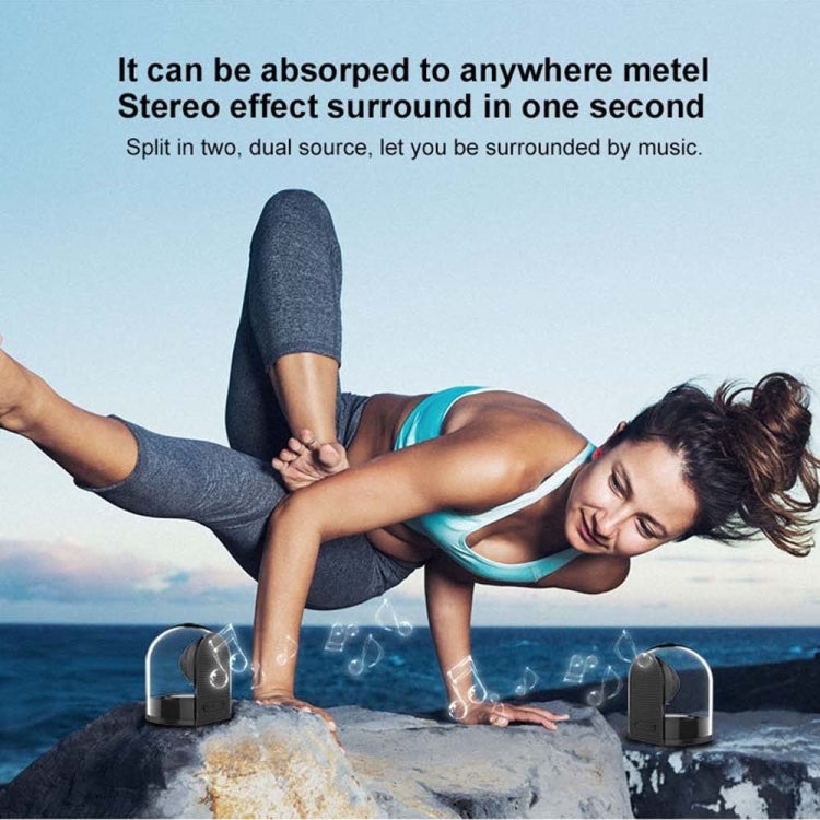 True 3D TWS Magnetic Wireless Bluetooth Stereo Surround HiFi Speaker with Full Transparent Home by buy2fix