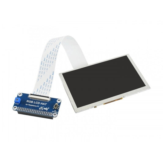 Waveshare 5.0 inch 800x480 IPS Display for Raspberry Pi, DPI interface, No Touch by Waveshare