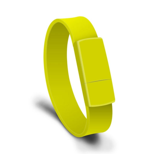 MicroDrive 16GB USB 2.0 Fashion Bracelet Wristband U Disk (Yellow) by MicroDrive