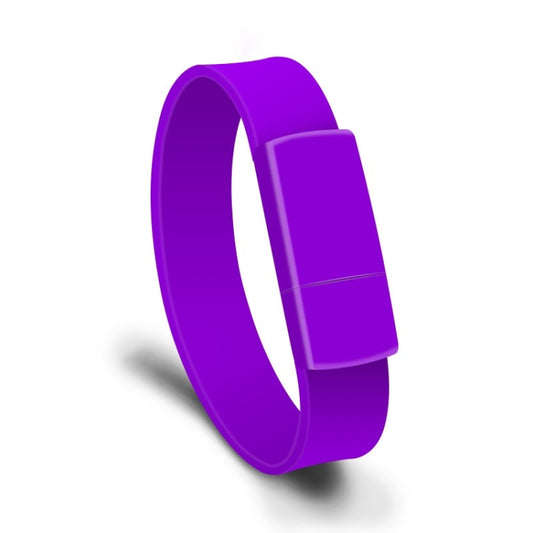 MicroDrive 128GB USB 2.0 Fashion Bracelet Wristband U Disk (Purple) by MicroDrive