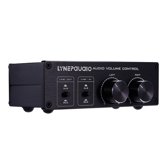 LINEPAUDIO A977 2 In 2 Out Switcher Full-balance Passive Preamp Active Speaker Double Sound Source Volume Controller (Black) by buy2fix