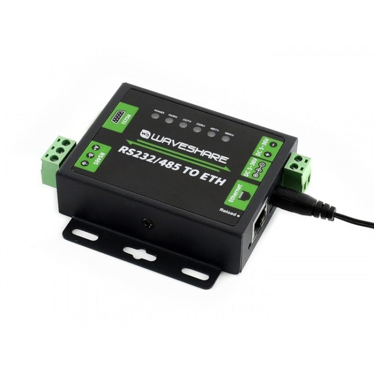 Waveshare Industrial RS232/RS485 to Ethernet Converter, US Plug by Waveshare