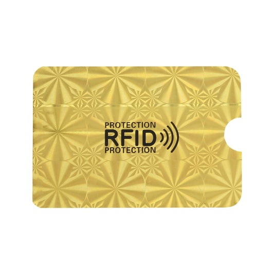 100pcs Aluminum Foil RFID Blocking Credit Card ID Bank Card Case Card Holder Cover, Size: 9 x 6.3cm(Golden Snowflake) by buy2fix