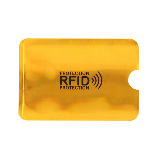 100pcs Aluminum Foil RFID Blocking Credit Card ID Bank Card Case Card Holder Cover, Size: 9 x 6.3cm (Gold) by buy2fix