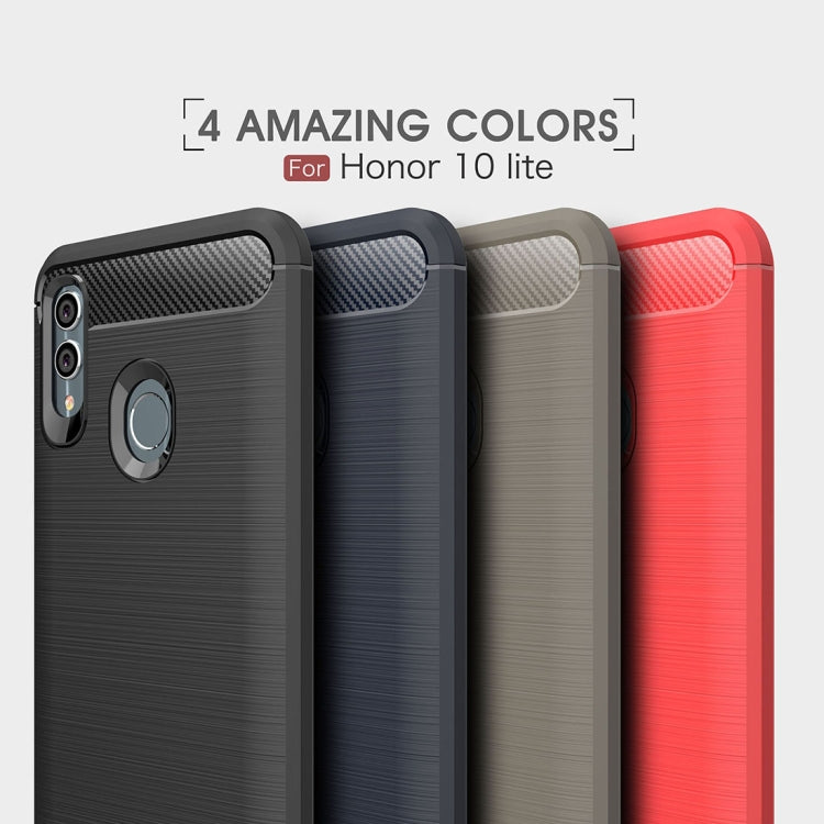 Carbon Fiber Texture TPU Shockproof Case For Huawei Honor 10 Lite / P Smart 2019 by buy2fix