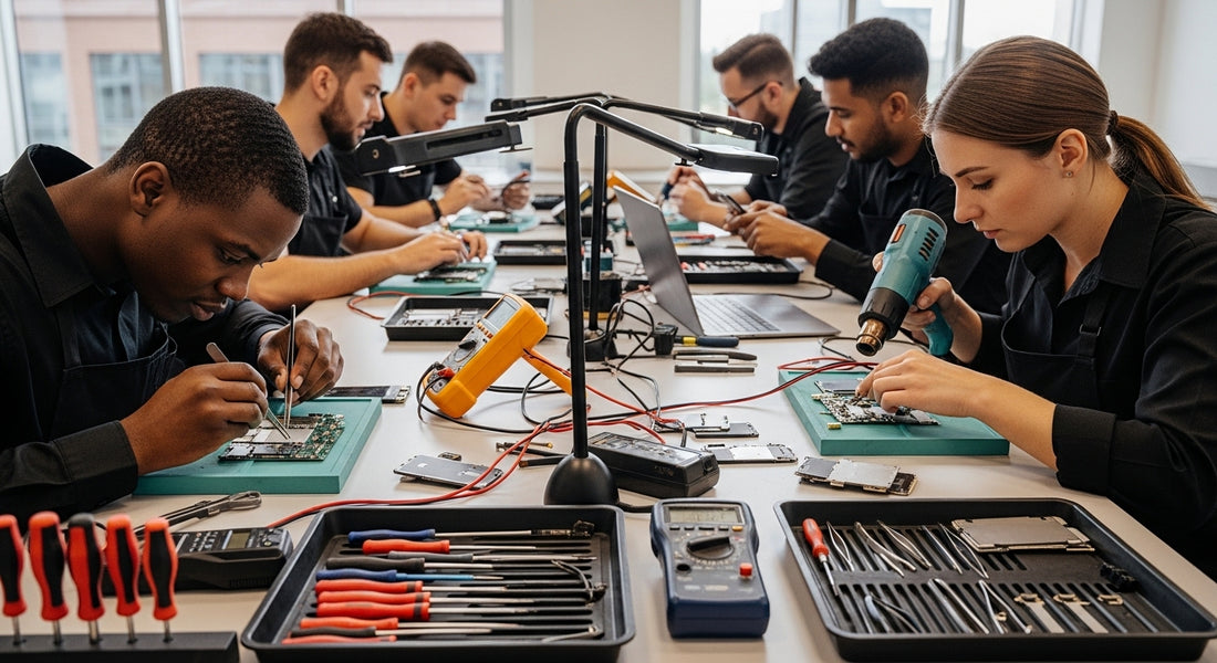 mobile repair tools, phone technician, educational lab