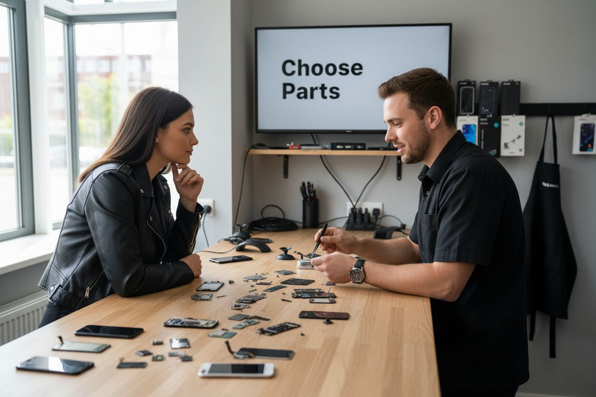 phone repair expert choosing